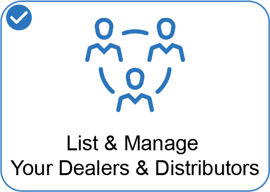 List & Manage Your Dealers & Distributors